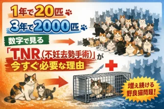 1年で20匹、3年で2000匹。数字で見る「TNR(不妊去勢手術)」が今すぐ必要な理由
